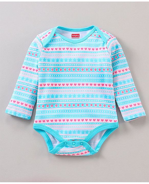 Babyhug Full Sleeves 100% Cotton Onesies Pack of 7 - Multicolor