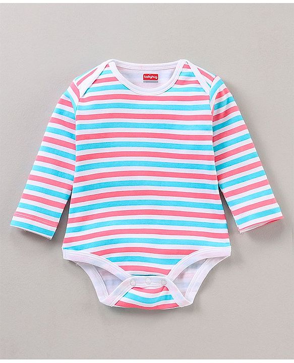 Babyhug Full Sleeves 100% Cotton Onesies Pack of 7 - Multicolor