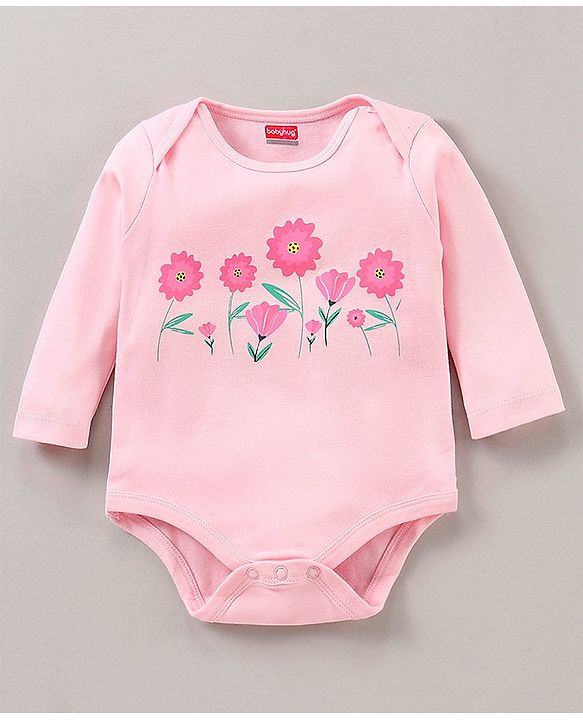 Babyhug Full Sleeves 100% Cotton Onesies Pack of 7 - Multicolor