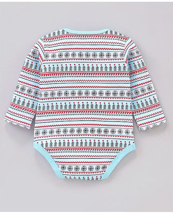 Babyhug 100% Cotton Full Sleeves Multi Print Onesies Pack of 3 - Multicolor