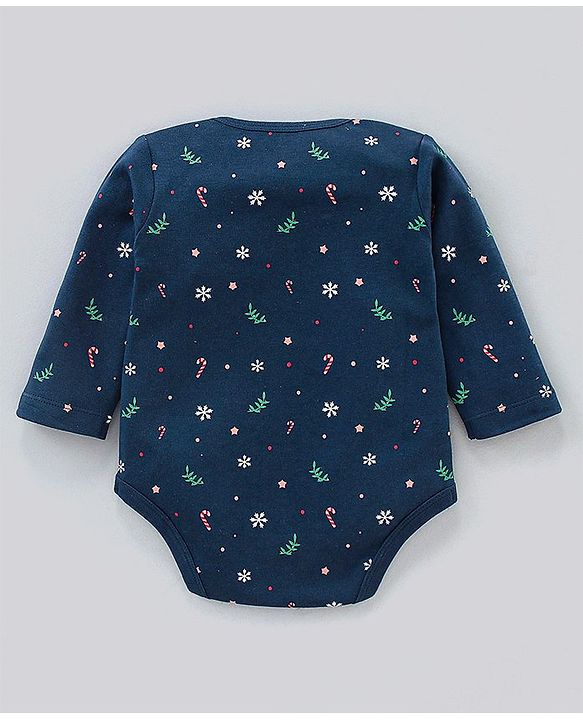 Babyhug 100% Cotton Full Sleeves Multi Print Onesies Pack of 3 - Multicolor