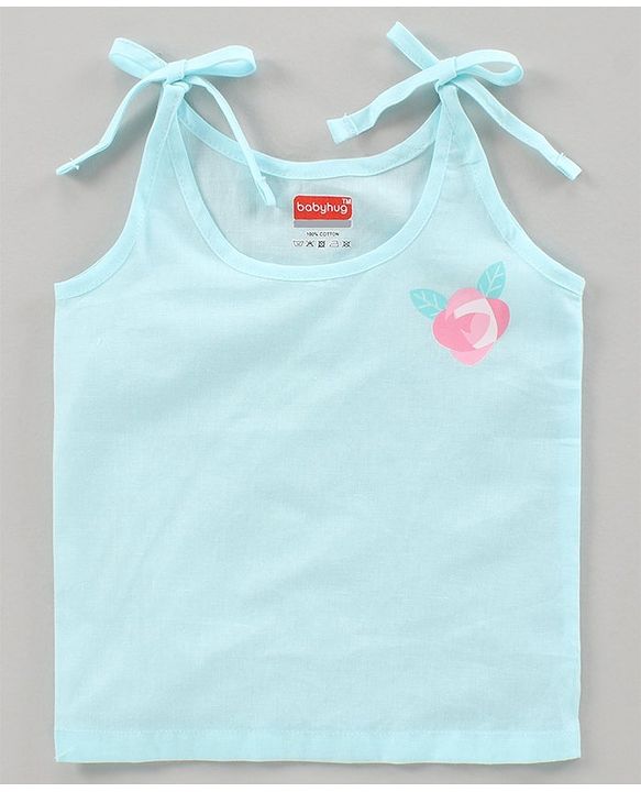 Babyhug 100% Cotton Singlet Jhablas Rose Print Pack of 3  - Multicolor