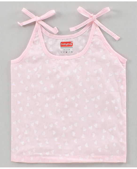 Babyhug 100% Cotton Singlet Jhablas Rose Print Pack of 3  - Multicolor