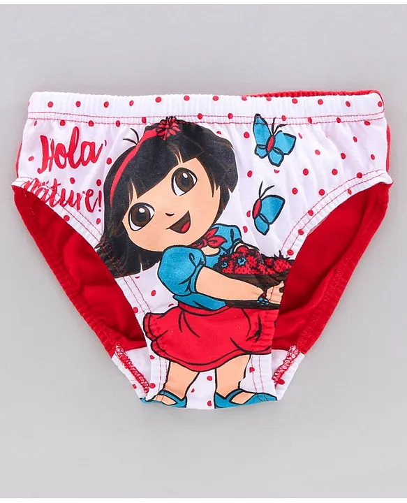 Buy Red Rose Panties Dora Print Pack of 3 (Color May Vary) for