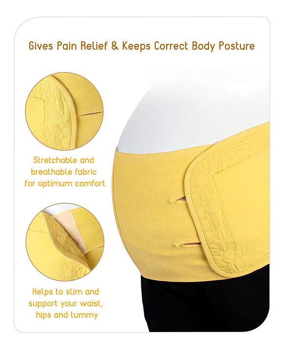 Babyhug Cotton Maternity Belt - Yellow