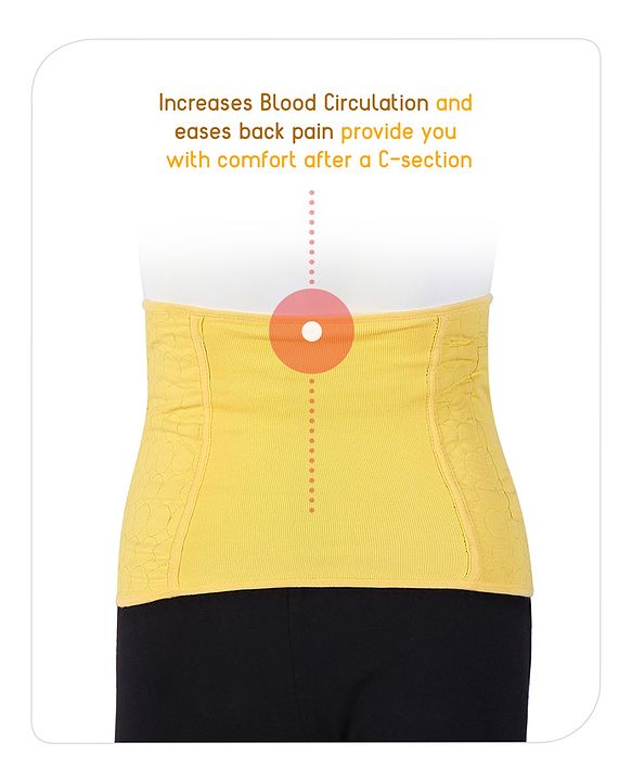 Babyhug Cotton Maternity Belt - Yellow