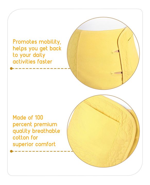Babyhug Cotton Maternity Belt - Yellow