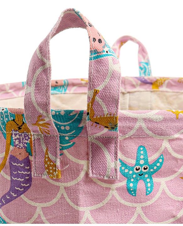 Pine Kids Laundry Bag Mermaid Print - Pink