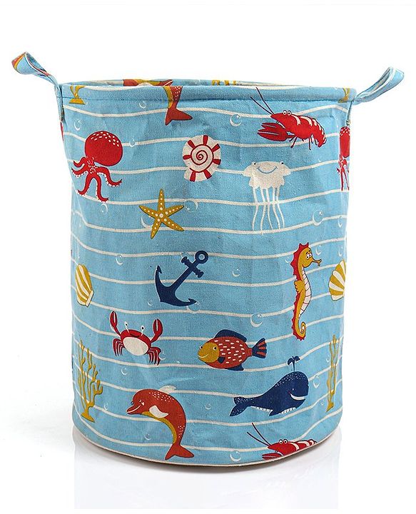 Pine Kids Laundry Bag Sea Print - Blue
