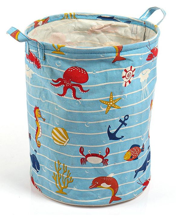 Pine Kids Laundry Bag Sea Print - Blue