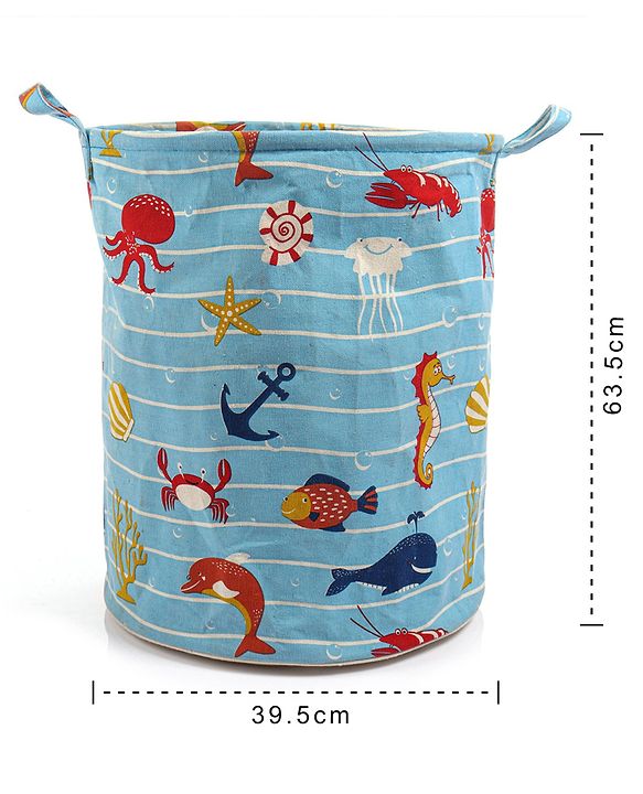 Pine Kids Laundry Bag Sea Print - Blue