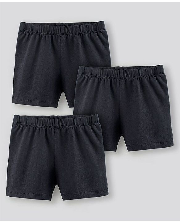 Pine Kids Cotton Anti Microbial & Biowashed Shorts Pack of 3 - Assorted