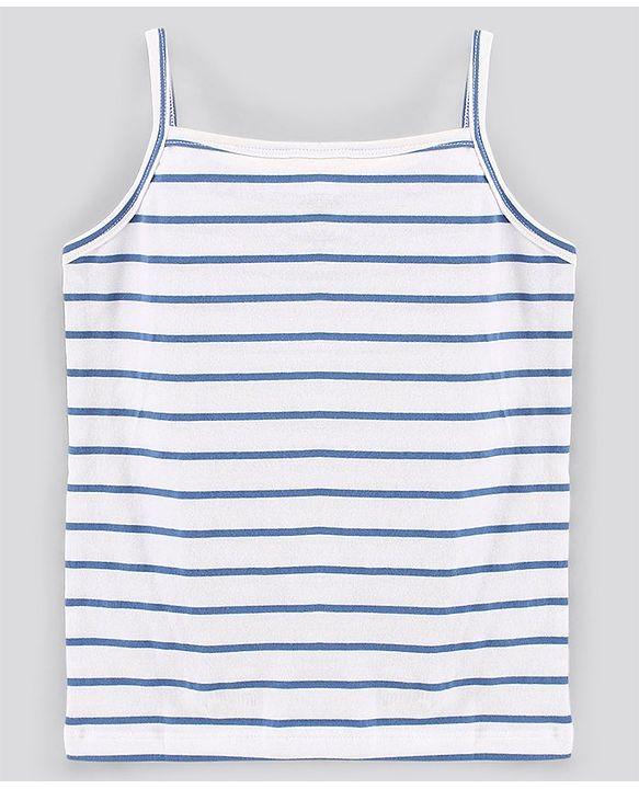 Pine Kids Anti-Microbial & Biowashed Sleeveless Slips Multi Print & Bow Pack Of 3 - Blue White