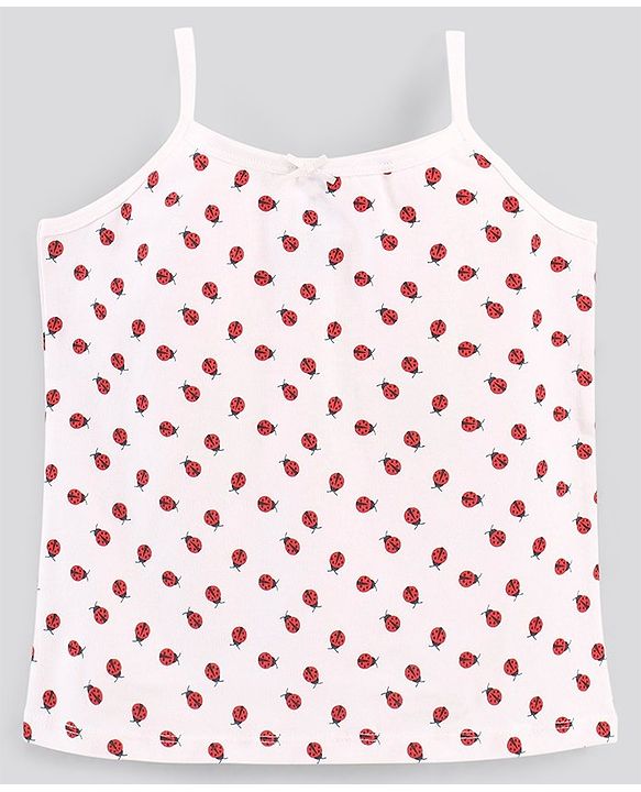 Pine Kids Anti-Microbial & Biowashed Sleeveless Slips Multi Print & Bow Pack Of 3 - Blue White