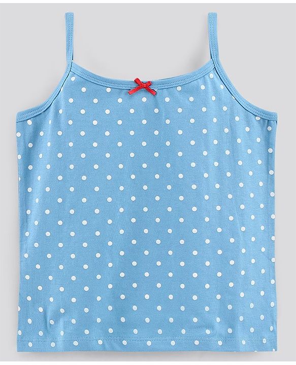 Pine Kids Anti-Microbial & Biowashed Sleeveless Slips Multi Print & Bow Pack Of 3 - Blue White