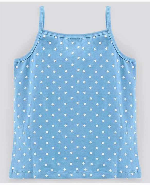 Pine Kids Anti-Microbial & Biowashed Sleeveless Slips Multi Print & Bow Pack Of 3 - Blue White
