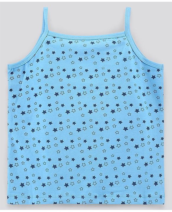 Pine Kids Anti-Microbial & Biowashed Sleeveless Slips Multi Print & Bow Pack Of 3 - Blue White