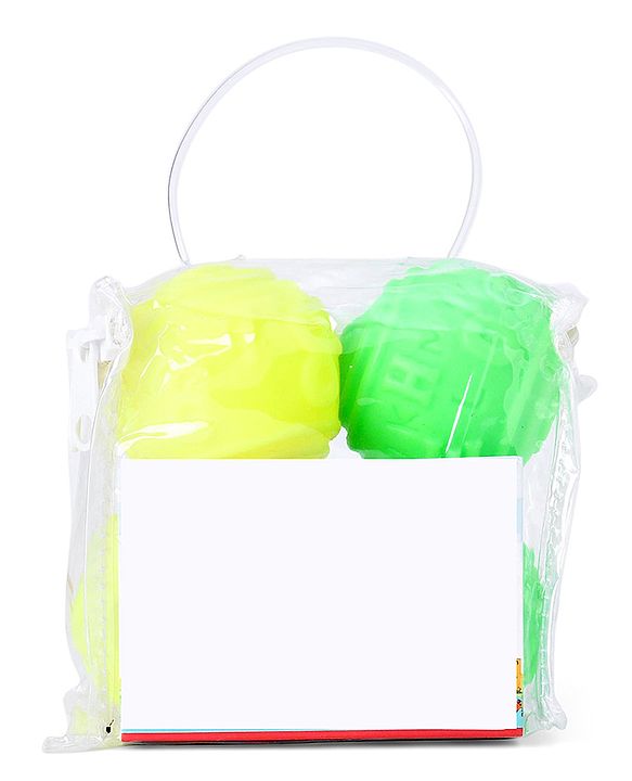 Babyhug Bath In Style Squeezy Toy Set Balls Pack of 4 - Green Yellow