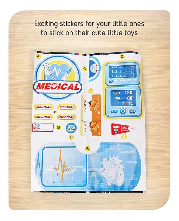 Babyhug Hello Doctor Suitcase Playset -21 Pieces | Portable Role-Play Doctor Kit | Pretend Care & Social Play | Boosts Eye-Hand Coordination And Empathy | BIS Certified