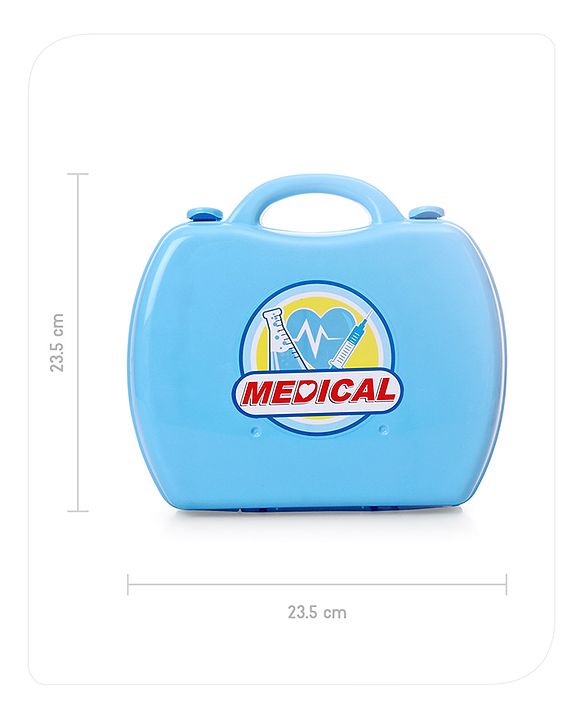 Babyhug Hello Doctor Suitcase Playset -21 Pieces | Portable Role-Play Doctor Kit | Pretend Care & Social Play | Boosts Eye-Hand Coordination And Empathy | BIS Certified