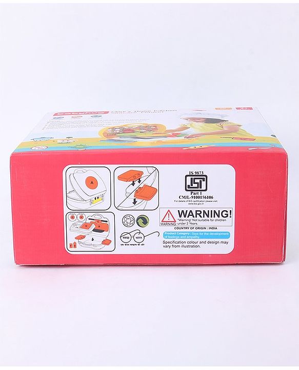 Babyhug Chef's Home Kitchen Suitcase Playset - 28 Pieces | Compact Kitchen-In-A-Suitcase | Tools Sized For Small Hands | Enhances Role play, Creativity & Communication Skills | BIS Certified