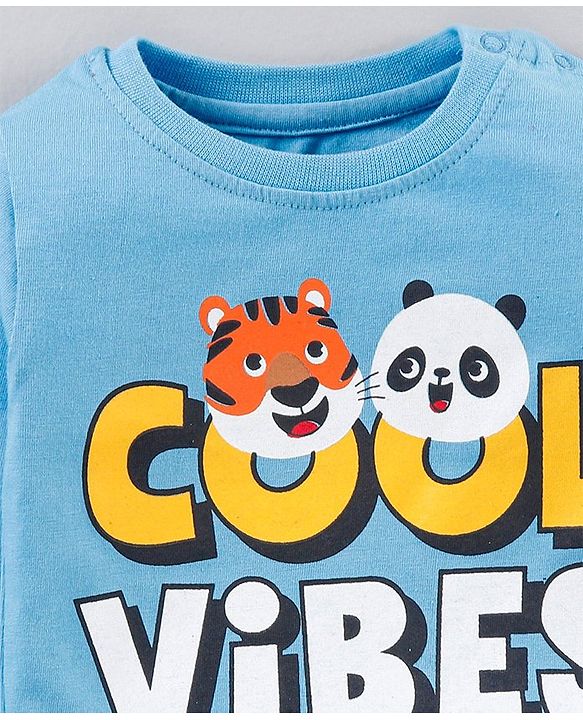 Babyhug Full Sleeves T-Shirts Stripes and Text Print Pack of 2 - Multicolour