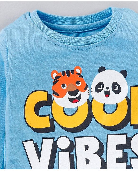 Babyhug Full Sleeves T-Shirts Stripes and Text Print Pack of 2 - Multicolour