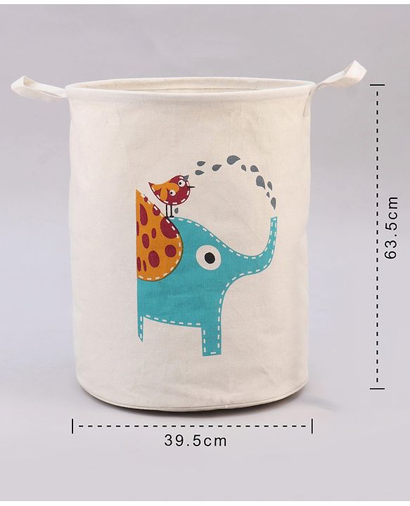 Babyhug Laundry Bag Elephant Bird Printed - Green