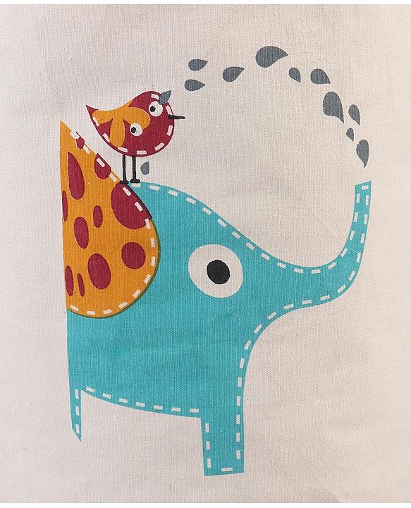 Babyhug Laundry Bag Elephant Bird Printed - Green