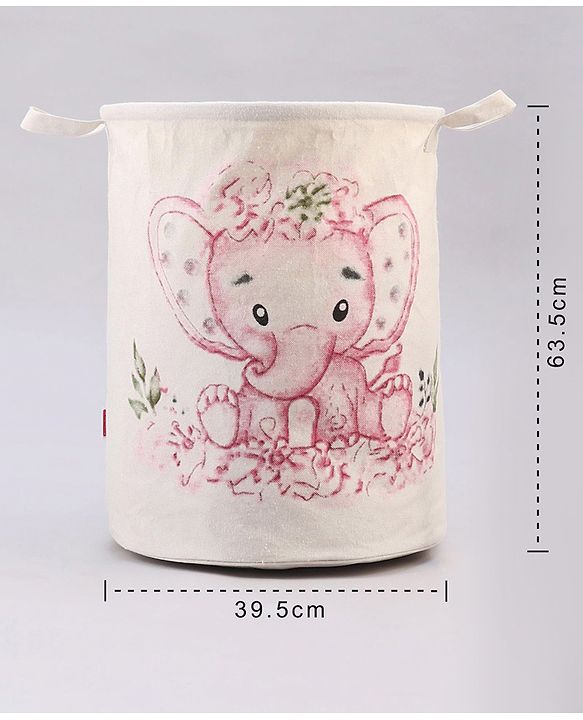 Babyhug Laundry Bag Elephant Printed - Pink