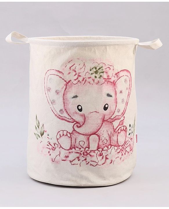 Babyhug Laundry Bag Elephant Printed - Pink