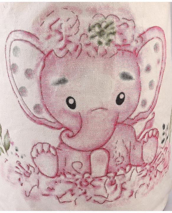 Babyhug Laundry Bag Elephant Printed - Pink