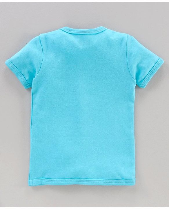 Babyhug Antibacterial Finish Half Sleeves  Vest Pack of 2 - Blue Yellow