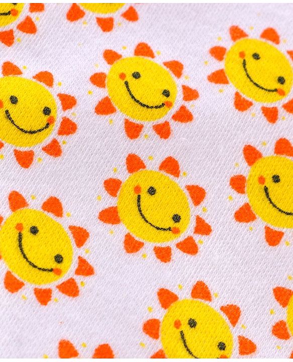 Babyhug Antibacterial Finish Half Sleeves  Vest Pack of 2 - Blue Yellow