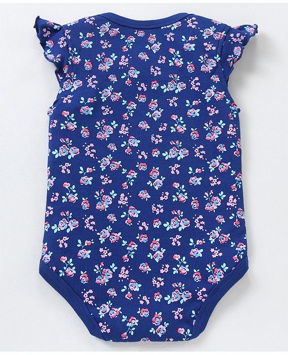 Babyhug Half Sleeves 100% Cotton Onesie with Leggings - Multicolour