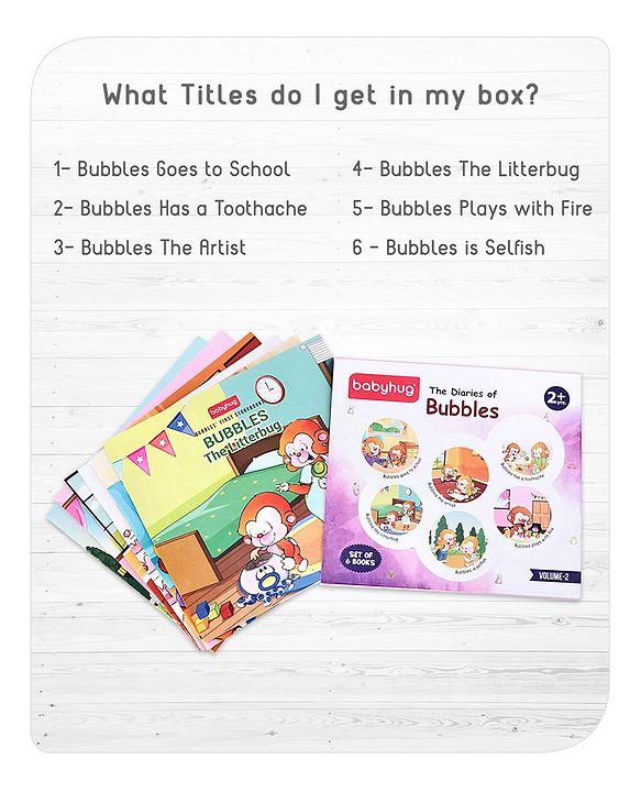 Babyhug The Diaries of Bubbles Volume 2 Story Books Set of 6 - English