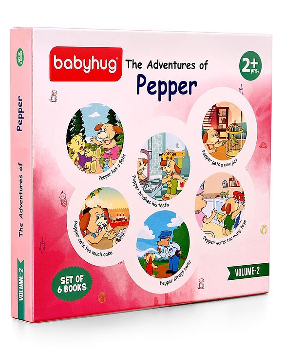 Babyhug Story Book of Mr. Pepper's New Learnings, Activities, and Behaviors, Set of 6 - English