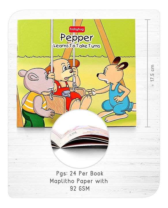 Babyhug Story Book of Mr. Pepper's Daily Activities & Learnings, Set of 6 - English