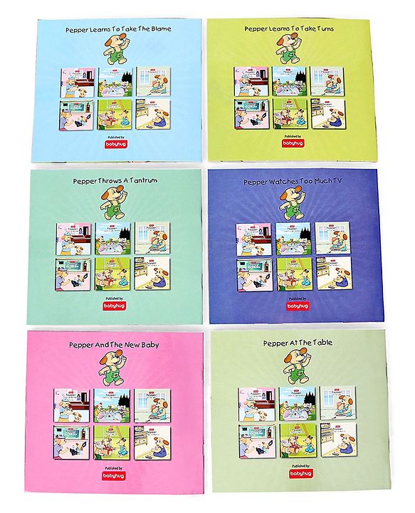 Babyhug Story Book of Mr. Pepper's Daily Activities & Learnings, Set of 6 - English