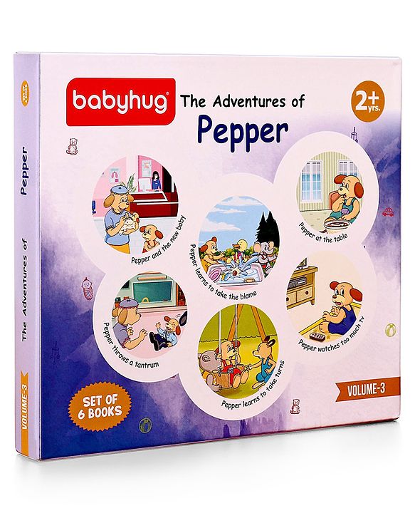 Babyhug Story Book of Mr. Pepper's Daily Activities & Learnings, Set of 6 - English