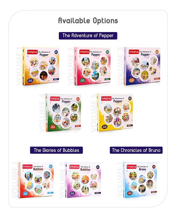 Babyhug Story Book of Mr. Pepper's Daily Activities & Learnings, Set of 6 - English