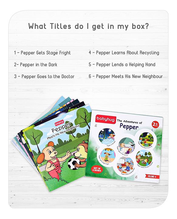 Babyhug Story Book of Mr. Pepper's New Activities & Learnings, Set of 6 - English