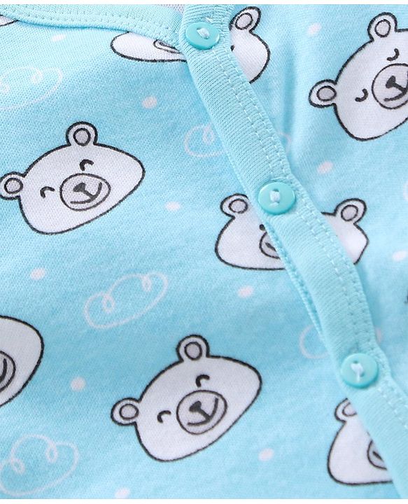 Babyhug Full Sleeves Antibacterial Vests Pack of 3 - Green Blue