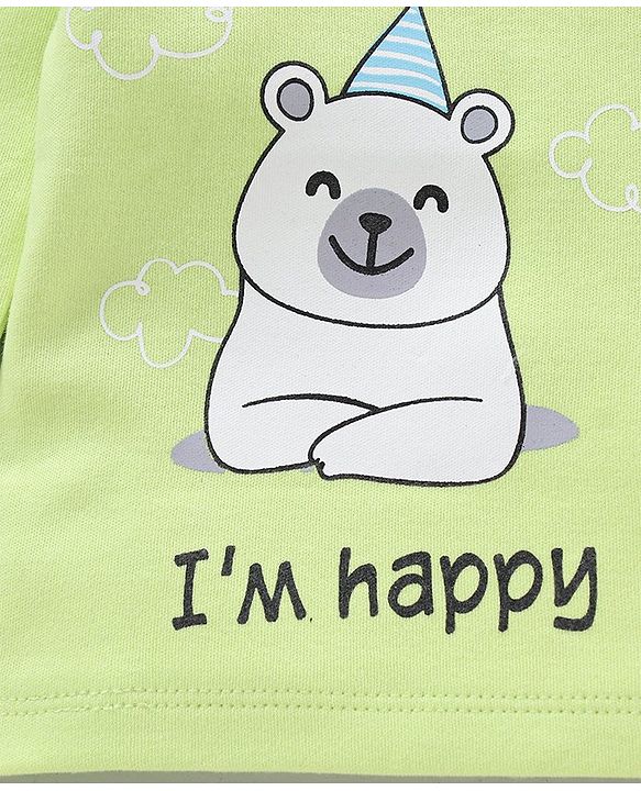 Babyhug Full Sleeves Antibacterial Vests Pack of 3 - Green Blue