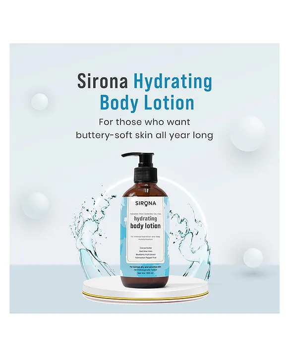 Sirona Hydrating Body Lotion 300 ml Online in India, Buy at Best Price from   - 10098518