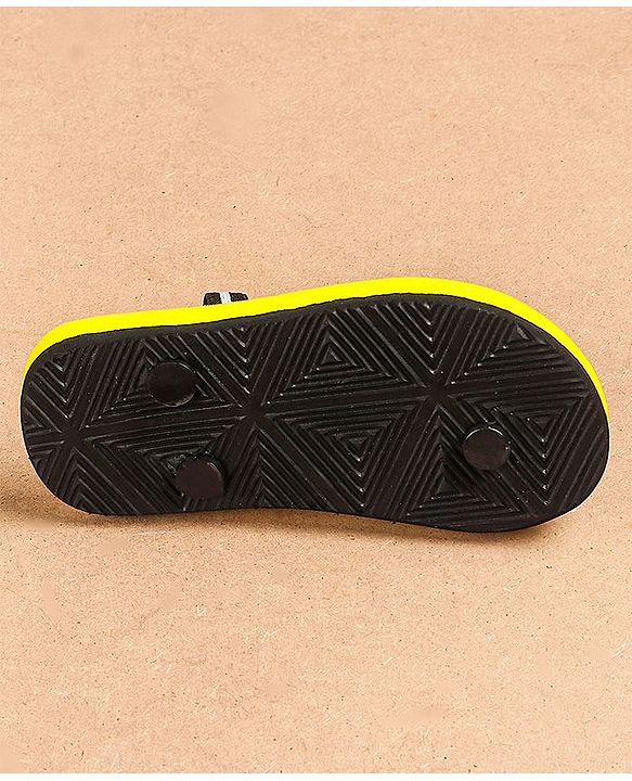 Cute Walk by Babyhug Flip Flops With Back Strap Mickey Mouse Print - Yellow