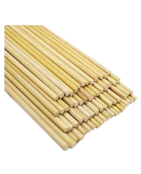 Asian Hobby Crafts Bamboo Sticks, Pack of 100, Unfinished Bamboo