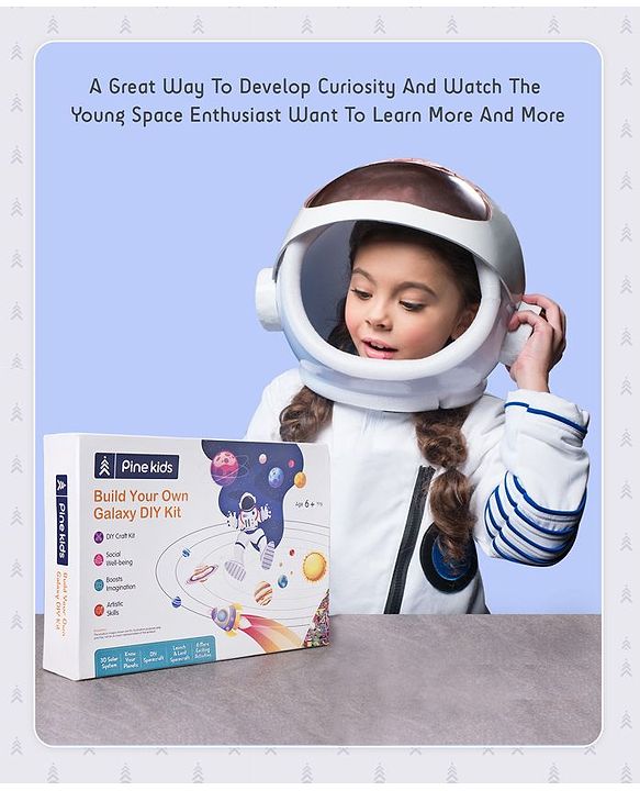 Pine Kids Build Your Own Galaxy DIY Kit - Multicolor