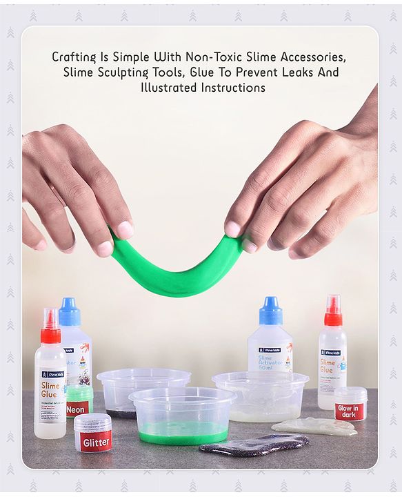 Pine Kids 3-in-1 DIY Slime Making Kit - Multicolor | Enhances Creativity, Hands-On Learning | Bring Out the Kids Creativity & Hidden Talents | Perfect Gift for Birthdays & Parties | BIS Certified