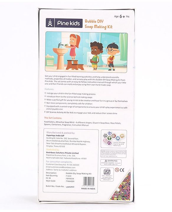 Pine Kids Bubble DIY Soap Making Kit - Multicolor